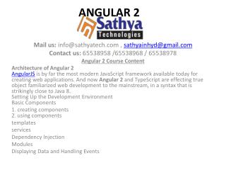 Angular 2 – Best software training institute Hyderabad