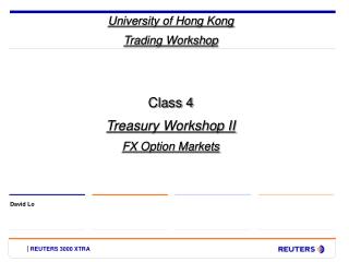 University of Hong Kong Trading Workshop