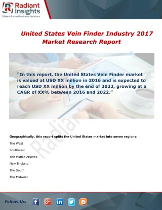 United States Vein Finder Industry 2017 Market Research Report By Radiant insights,inc