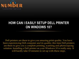 How can i easily setup dell printer on windows 10?