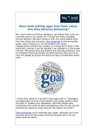 Does Goal setting apps lose their value, Are they become Annoying?