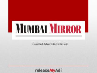Mirror Newspaper Advertisement Booking Online.