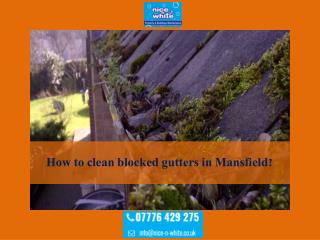 How to clean blocked gutters in Mansfield?