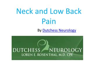 Neck and Low Back Pain