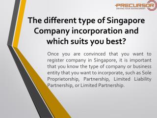 The different type of Singapore Company incorporation and which suits you best?