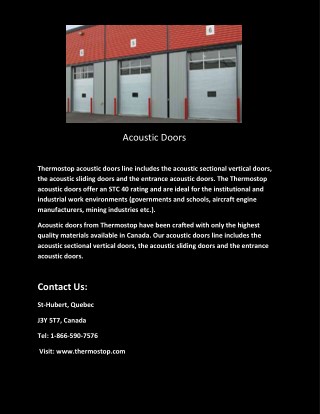 Acoustic Doors