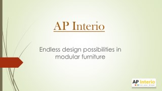 Endless Modular Furniture Designs By AP Interio