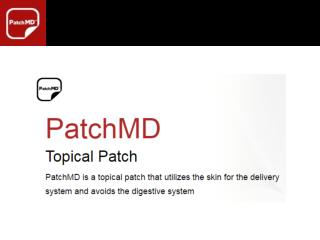 PatchMD presentation_vitamin d3_calcium patch