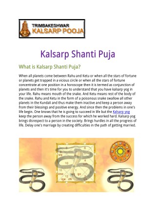 Kalsarp Shanti Puja