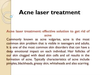 Acne laser treatment