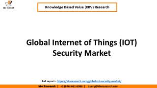 Global Internet of Things ( IOT ) Security Market, Size