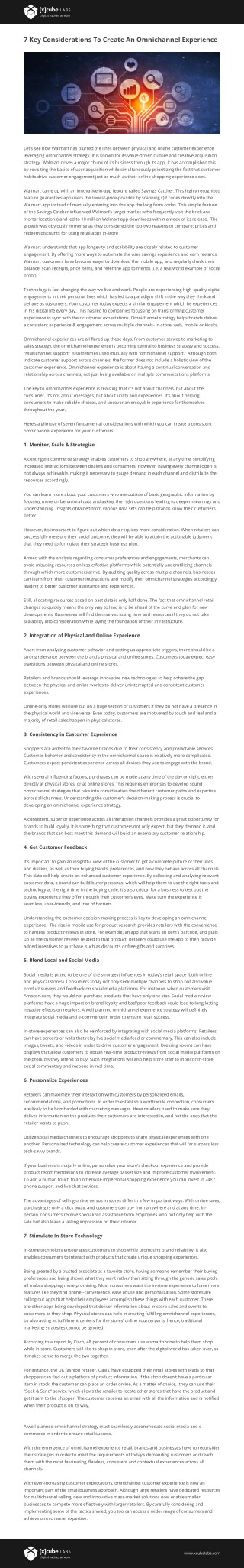 7 Key Considerations To Create An Omnichannel Experience