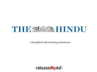 Hindu Classified Advertisement