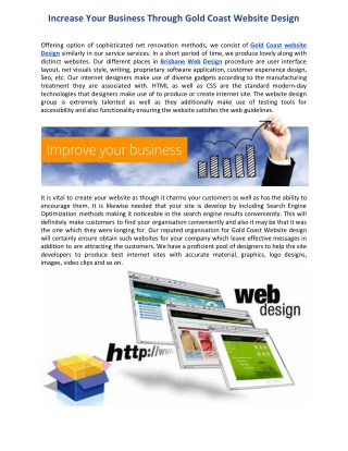 Increase Your Business Through Gold Coast Website Design