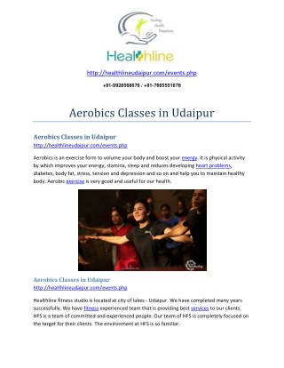 Aerobics Classes in Udaipur