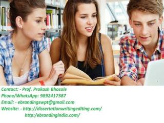 eBranding India in Nagpur is Professional PhD Thesis Writing Service Provider
