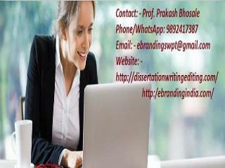 eBranding India in Nagpur is an Top quality PhD Thesis writing services