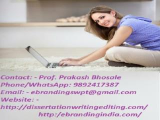 eBranding India in Nagpur is the Best of the Best PhD Thesis Writing Services
