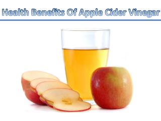 Health Benefits of Apple Cider Vinegar