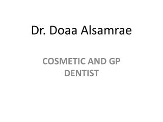 Dr. Doaa Alsamrae - Best Dentist in UAE