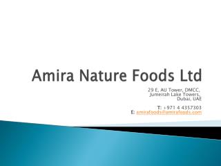 Basmati Rice from Amira Nature Foods Ltd
