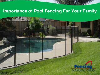 Importance of Pool Fencing For Your Family