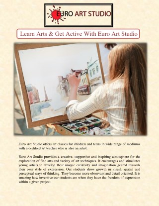 Learn Arts & Get Active With Euro Art Studio