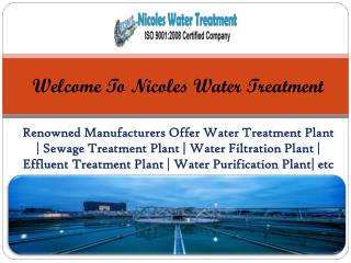 Waste Water Treatment Plant In Delhi