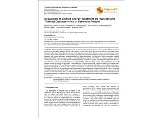 Evaluation of Biofield Energy Treatment on Physical and Thermal Characteristics of Selenium Powder