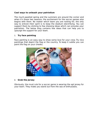 Cool ways to unleash your patriotism
