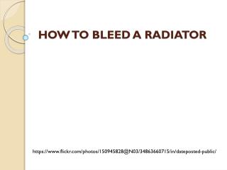 How To Bleed a Radiator