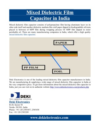 Mixed Dielectric Film Capacitor in India