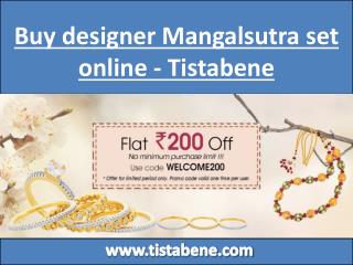 Buy designer Mangalsutra set online - Tistabene