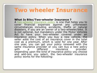 Two wheeler Insurance