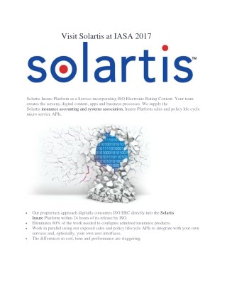 Visit Solartis at IASA 2017