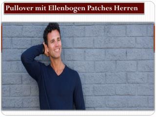 Pullover mit Ellenbogen Patches Herren