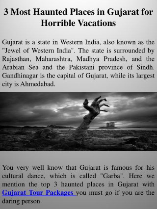 3 most haunted places in gujarat for horrible vacations
