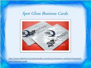 Spot Gloss Business Cards | Gloss Highlights | Matt & Velvet Finish