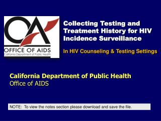 California Department of Public Health Office of AIDS