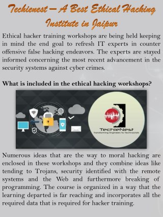 Techienest – A Best Ethical Hacking Institute in Jaipur