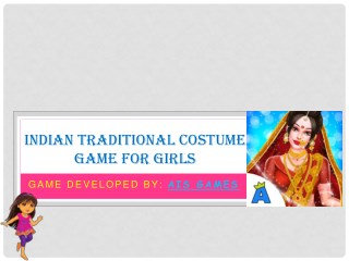 Indian Traditional Costume Game for Girls