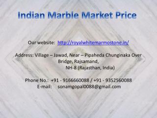Indian Marble Market Price