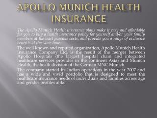 Apollo Munich Health Insurance