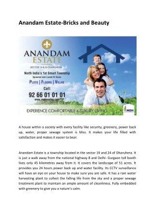 Anandam Estate-Bricks and Beauty