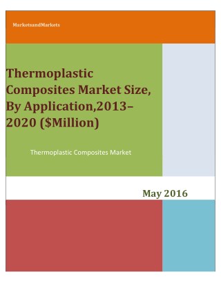 Thermoplastic Composites Market Size, By Application,2013–2020 ($Million)