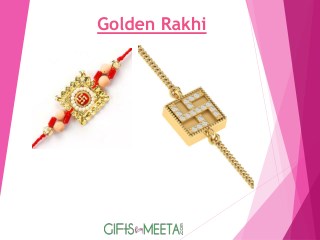 Buy Online Golden Rakhi