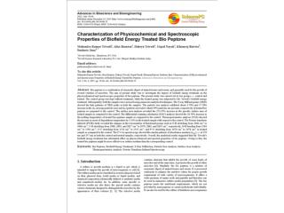 Characterization of Physicochemical and Spectroscopic Properties of Biofield Energy Treated Bio Peptone