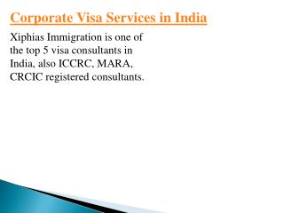 Corporate Visa Services in India