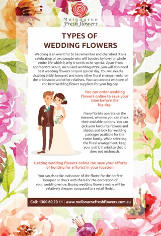 Ppt Types Of Wedding Flowers Melbourne Fresh Flowers