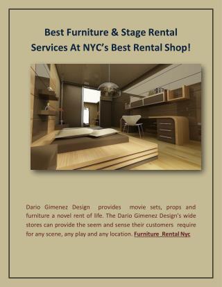 Best Furniture & Prop Services At New York’s Best Rental Shop!